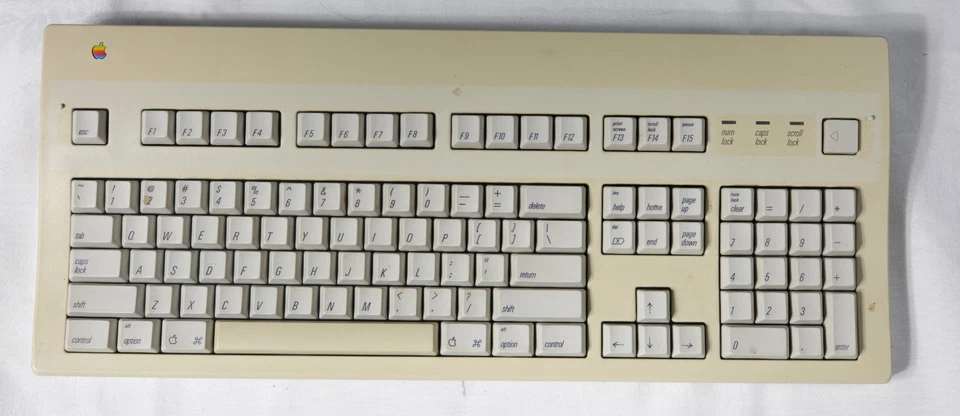 Vintage Apple Extended Keyboard II Macintosh Mac ADB M3501 - Image 3 of 4