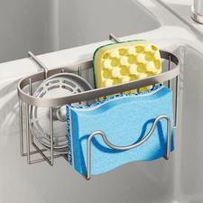 Sponge Holder for Kitchen Sink - Movable Kitchen Sink Caddy with M Shape Hook...