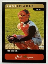 2002 Just Minors Justifiable - Joe Mauer #26 Black (RC) Prototype