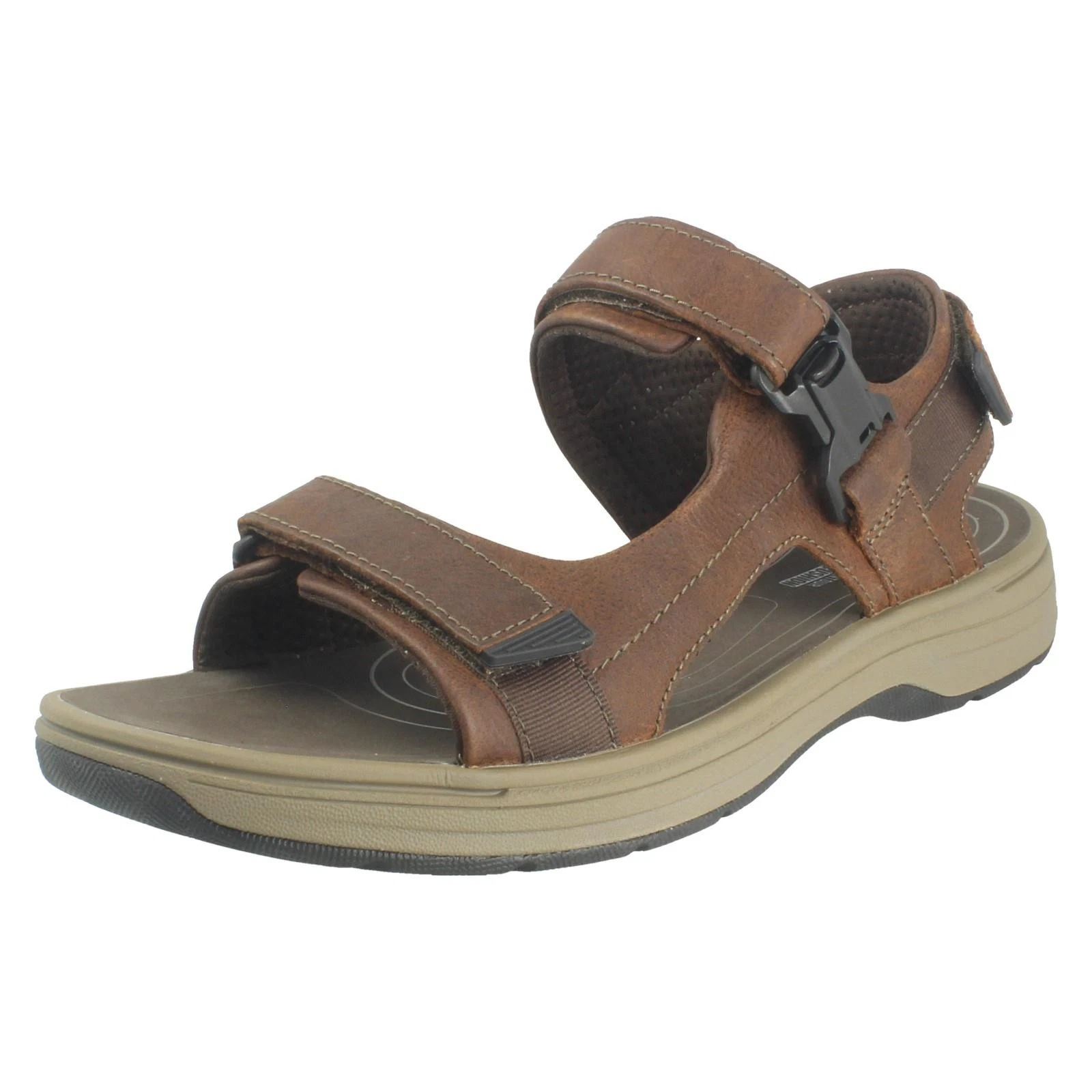 Sandali uomo Clarks in pelle con cinturino regolabile estivi casual bordo saltway