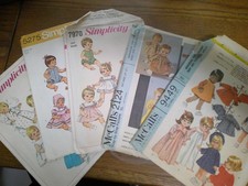 Lot of Vintage 1960s 1970s Doll Clothing Sewing Patterns - all pictured