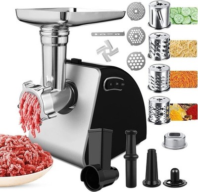 Elektrischer Fleischwolf 2000W Wurstfüller Multi Küchenmaschine Wurstmaschine DE