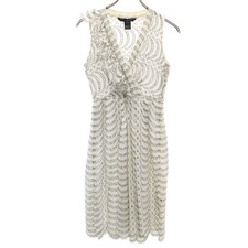 Marc by Marc Jacobs Sleeveless White Cotton Dress MidLength Slim Fit