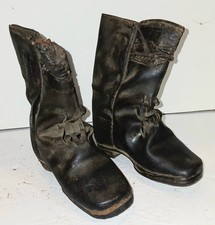 Vintage Child's Leather Cowboy Boots - Nailed Heels - Display Only 