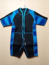 Chriffer Kids Wetsuit Shorty 2mm Neoprene Blue/Black Size M