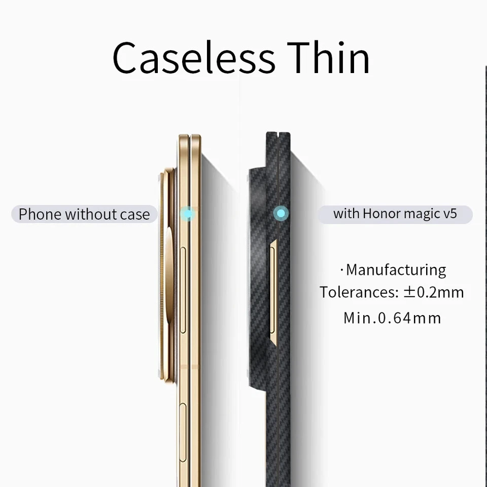 Funda de fibra de aramida genuina para Honor Magic V5 mate Moonrise Sun cubierta magnética Foto 2 de 4