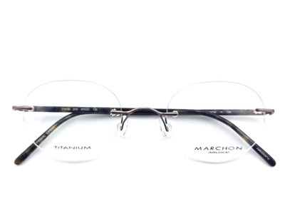MARCHON AIRLOCK 770/39 015 DARK TORTOISE AUTHENTIC RIMLESS EYEGLASSES 47-21-135