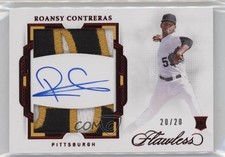 2022 Panini Flawless Rookie Ruby 20/20 Roansy Contreras Dual Patch Auto 17ok
