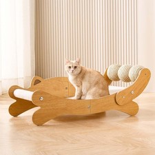Cat Scratch Pad with Replacement Scratching Felt, Large Cat Scratcher Bed Ham...
