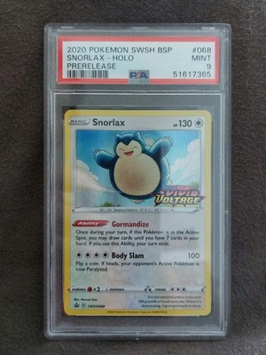 Snorlax PSA 9 SWSH EN Vivid Voltage Pokemon Card 2020