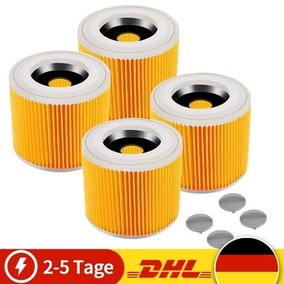 MARKENLOS 4 Stück WD3 Filter für Kärcher Staubsauger WD3, WD2, WD1, MV3, MV2, A, K, KNT