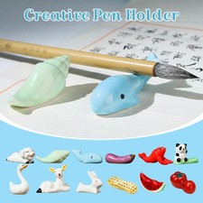 Ceramic Writing Brush Holder Chinese Calligraphy Pen Holder Office Supplies