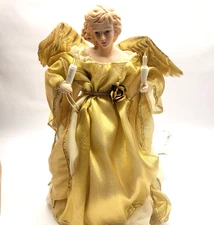Kurt S. Adler Christmas Angel with Porcelain Head- Light works- Hand Crafted