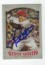 Signed 2016 Topps Gypsy Queen Pete O'Brien Arizona Diamondbacks card #242  w/COA