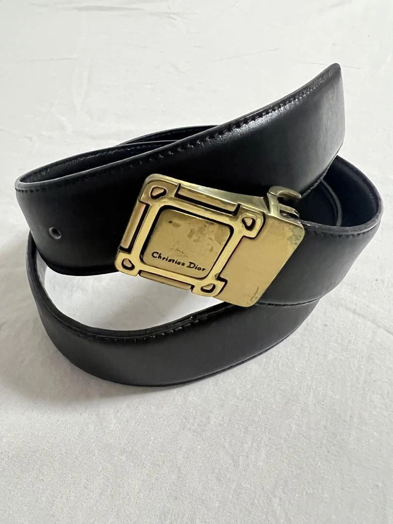Ceinture femme noire vintage Christian Dior   Authentique accessoire de mode vintage