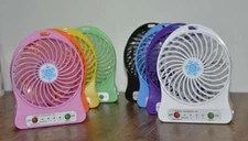 Mini Desk Fan Portable Small Cute Cooling USB Cordless Battery Camping Camper