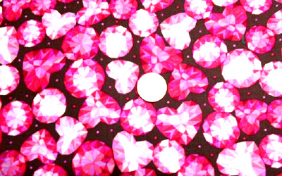 QT FABRICS#23535 A ''DIAMOND HEARTS'' ON A BROWN BACKGROUND  BTY