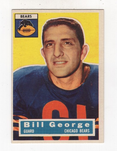 1956 TOPPS FOOTBALL ROOKIE BILL GEORGE CHICAGO BEARS #47