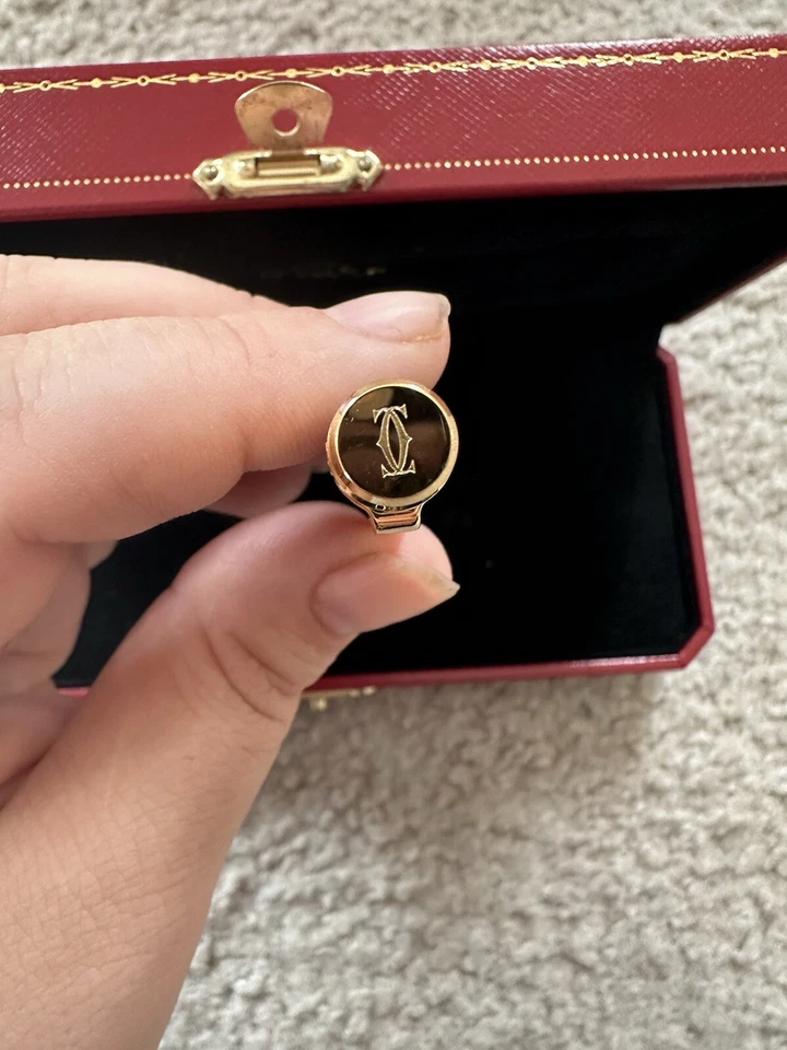 Auténtico Bolígrafo Cartier Santos de Cartier Burdeos Bolígrafo Nuevo Juego Completo Caja Foto 4 de 4