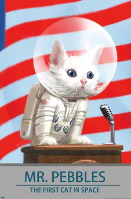 Fallout 4 - Mr. Pebbles - The First Cat In Space - Poster