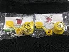 2X - Packs - 1 BLITZ Yellow Spout Cap and 1 Vent Cap, per Pack -  8pcs total