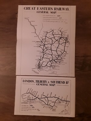 2 Eastern Area Maps - Great Eastern , LT &SR - 1907