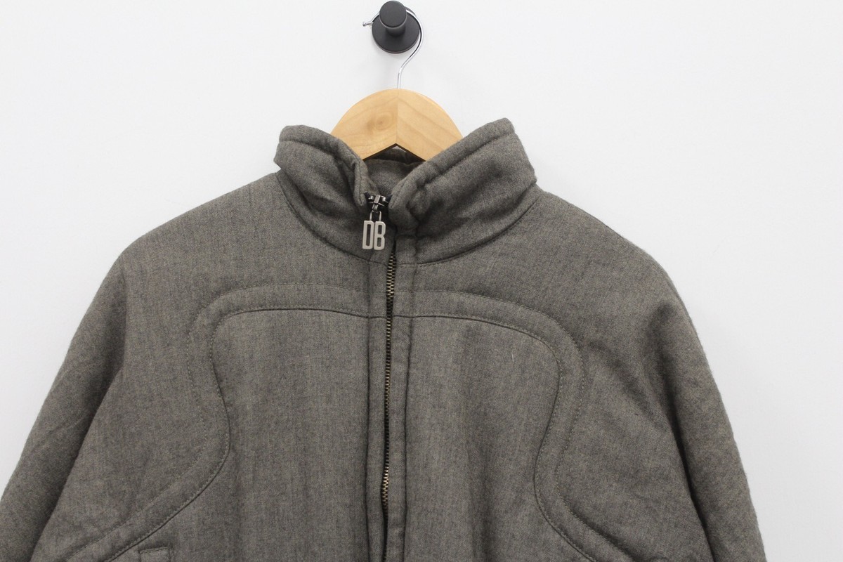 Archival Vintage Dirk Bikkembergs Leather Wool Bomber Jacket Gray