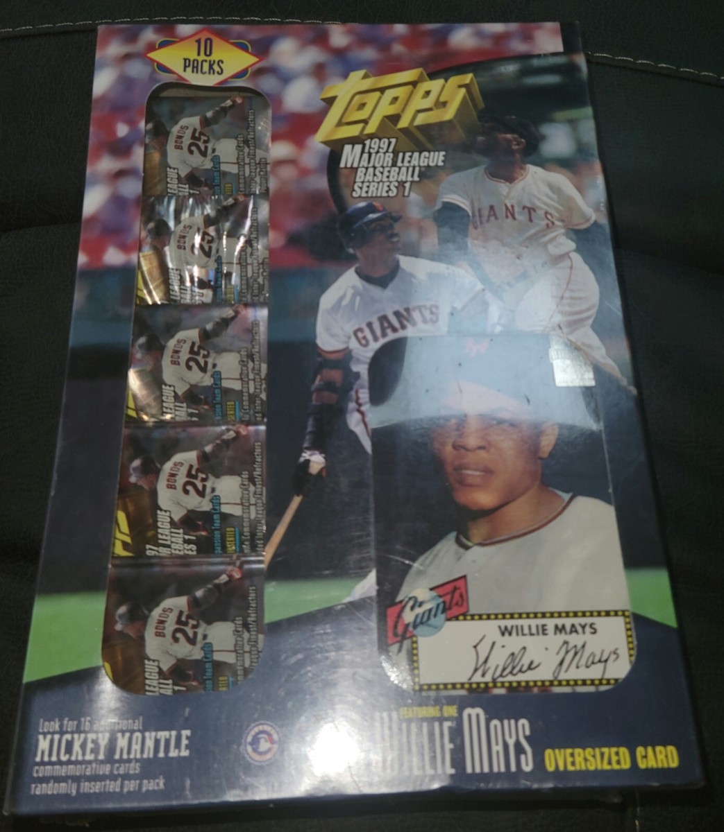 ワンシーンカード　ホークス 1997 Topps SERIES 1 BASEBALL Factory Sealed 10pk Box Willie Mays