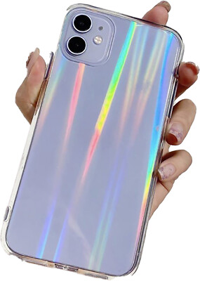 IPhone 11 Hülle Cover Regenbogen-Laser-Fall Schimmer Effekt Transparent TPU NEU