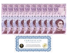 VENEZUELA 100 DIGITALES qty 10 2021 Cir 100 million bolivar USA