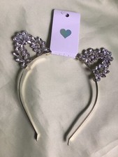 The Children  s Place Girls Cat Ears Crystal Stones Headband- New