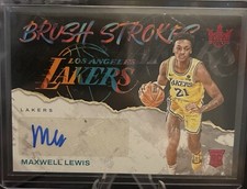2023-24 Panini Court Kings Maxwell Lewis Brushstrokes Auto Ruby /49 Lakers