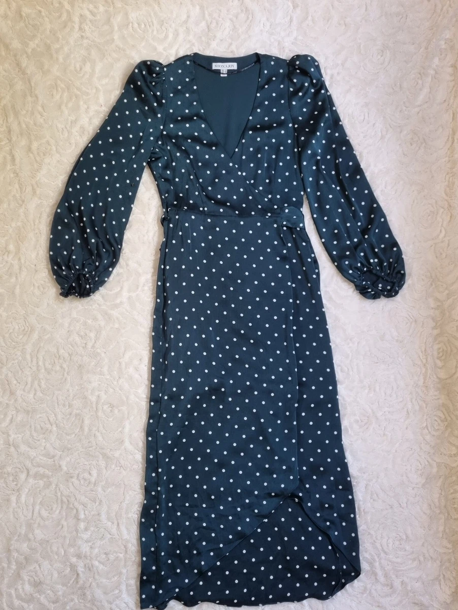 Shona joy blue clearance polka dot dress