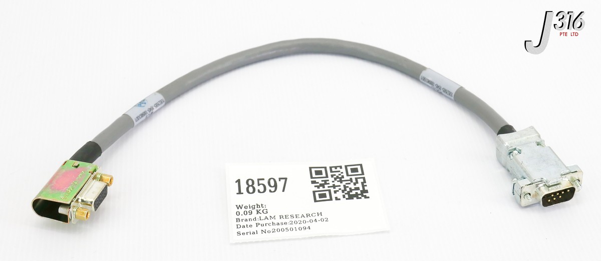 18597 LAM RESEARCH CABLE ASSY, 40CM, PCA-J12, MFC 9 853-256895-009