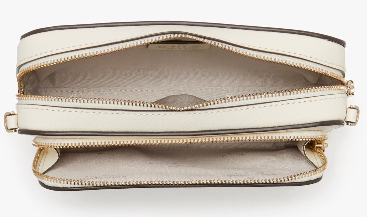 Kate Spade Stacie Dual Zip Crossbody Bag White Leather Kate Spade Stacie Dual Zip Crossbody Bag White Leather