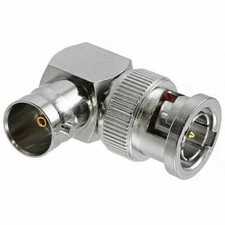  LOT 10 Amphenol 112454 RF BNC MALE TO BNC FEMALE RIGHT ANGLE ADAPTER 75 OHM-DC