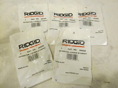 Lot of 5 Ridgid 35550 Extractors 4 Screw with Turn Nut NEW | eBay