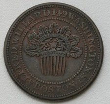1835 Alfred Willard Boston, MA Hard Times Token /T25