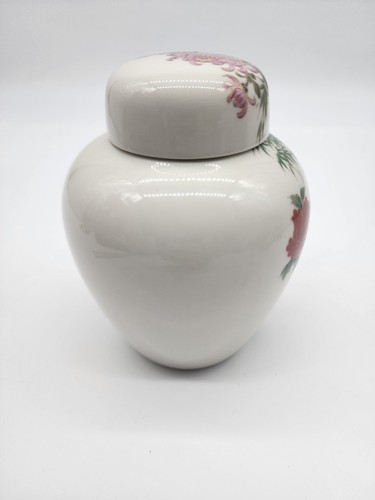 Vintage Shibata Peacock And Florals Ginger Jar Made In Japan White - Picture 6 of 12