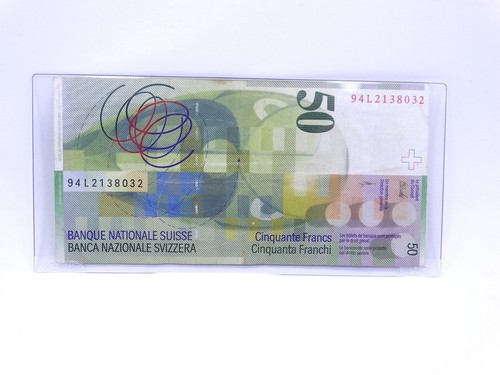 Rara SVIZZERA 50 FRANCHI 2004 2006 P-71 ARTWORK SWISS SUISSE BANCONOTA - Foto 3 di 3