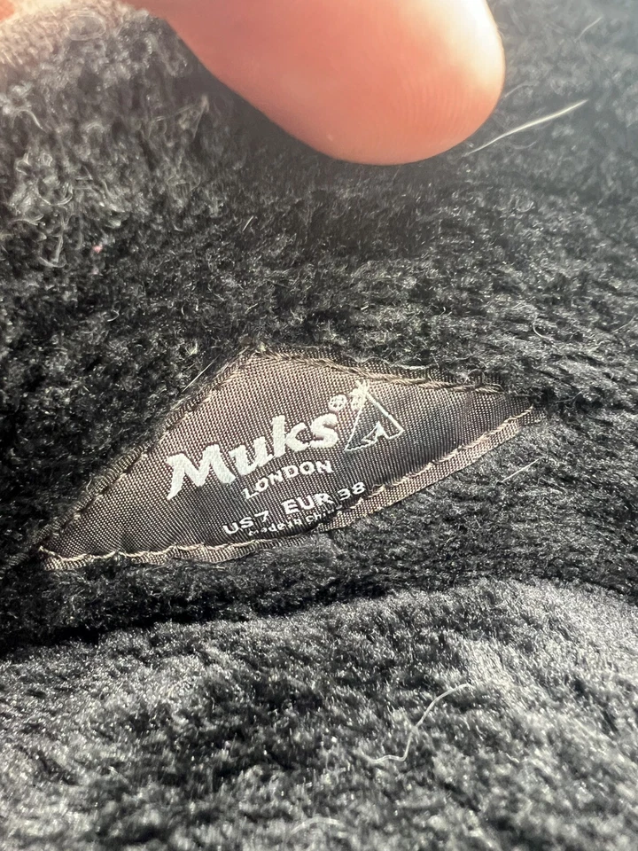 Botas envolventes de piel de conejo Muks Muk luks Mukluks talla 7 para mujer cuña cálidas invierno” - Imagen 2 de 4