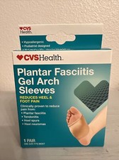 PLANTAR FASCIITIS GEL ARCH SLEEVES 1 PAIR BRAND NEW