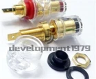2pcs Dual-purpose pure copper gold-plated speaker horn binding NEW