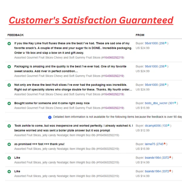 Surtido de rebanadas de frutas gourmet masticables suaves caramelos gomosos a granel frescos de NY Spice Foto 3 de 4