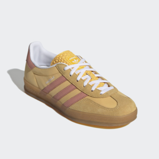 ★adidas★ Gazelle Indoor W Yellow Pink IE2959 Adidas Women's Gazelle Indoor Suede 'Yellow/Pink' - IE2959