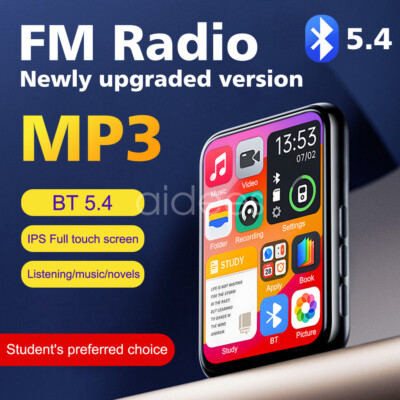 32GB Touch Screen Bluetooth MP3 Player HiFi Music Player with Speakers FM Radio*
