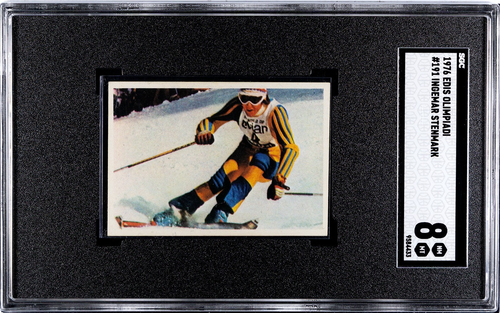1976 Edis Olimpiadi #191 Ingemar Stenmark Rookie Card RC SGC 8 NM-MT POP 1 GOAT - Picture 1 of 2