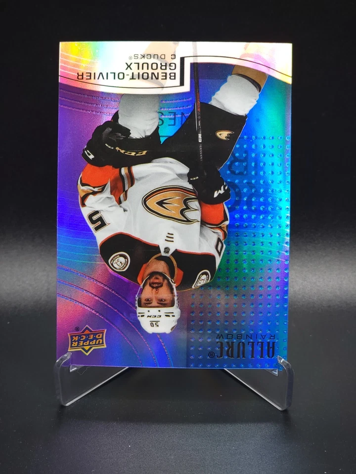 Benoit-Olivier Groulx 2021-22 Upper Deck Allure Blue/Purple Rainbow RC #165/199 - Image 4 of 4