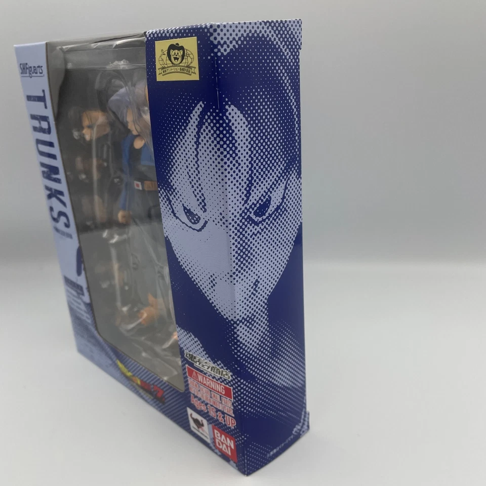 Boneco de ação Dragon Ball Z Trunks S.H.Figuarts BANDAI brinquedo colorido premium Japão - Imagem 3 de 4