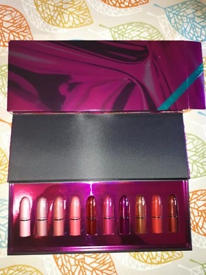 MAC Shiny Pretty Things Lip Kit 10 x Lippenstift limitierte Auflage neu in OVP
